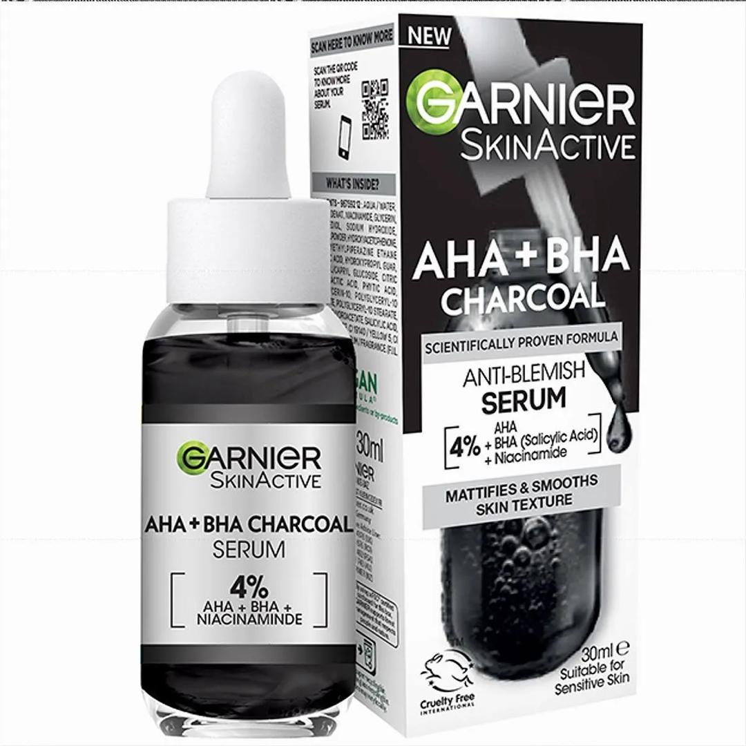 Garnier Pure Active AHA BHA Charcoal Serum 30ml